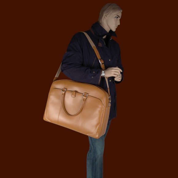 SAMSONITE BLACK LABEL BAYAMO LEATHER SUITER GARMENT BAG - Picture 2 of 10